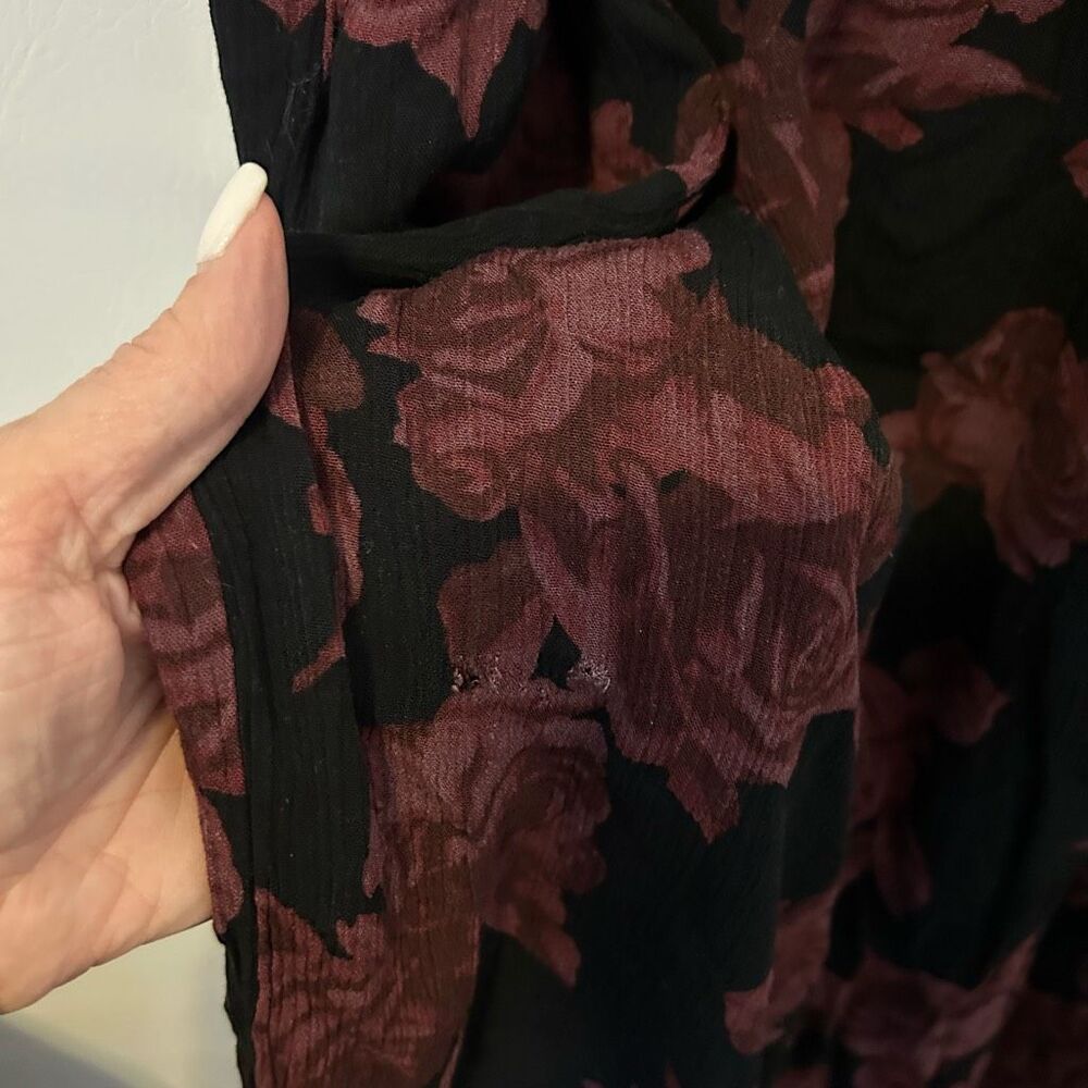 Torrid Black Red Floral Gauze Shorts Romper Size 3X witchy whimsigoth vamp goth - Picture 12 of 12